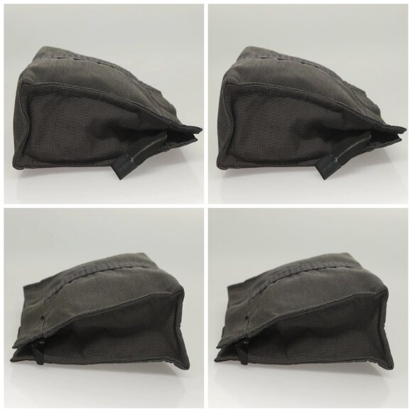 HERMES Her Line Clutch Bag Canvas Gray Auth 118940 - Picture 16 of 16